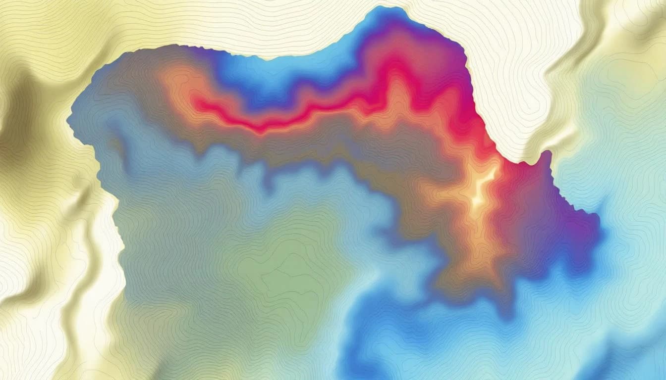 Cut and fill analysis map for field leveling