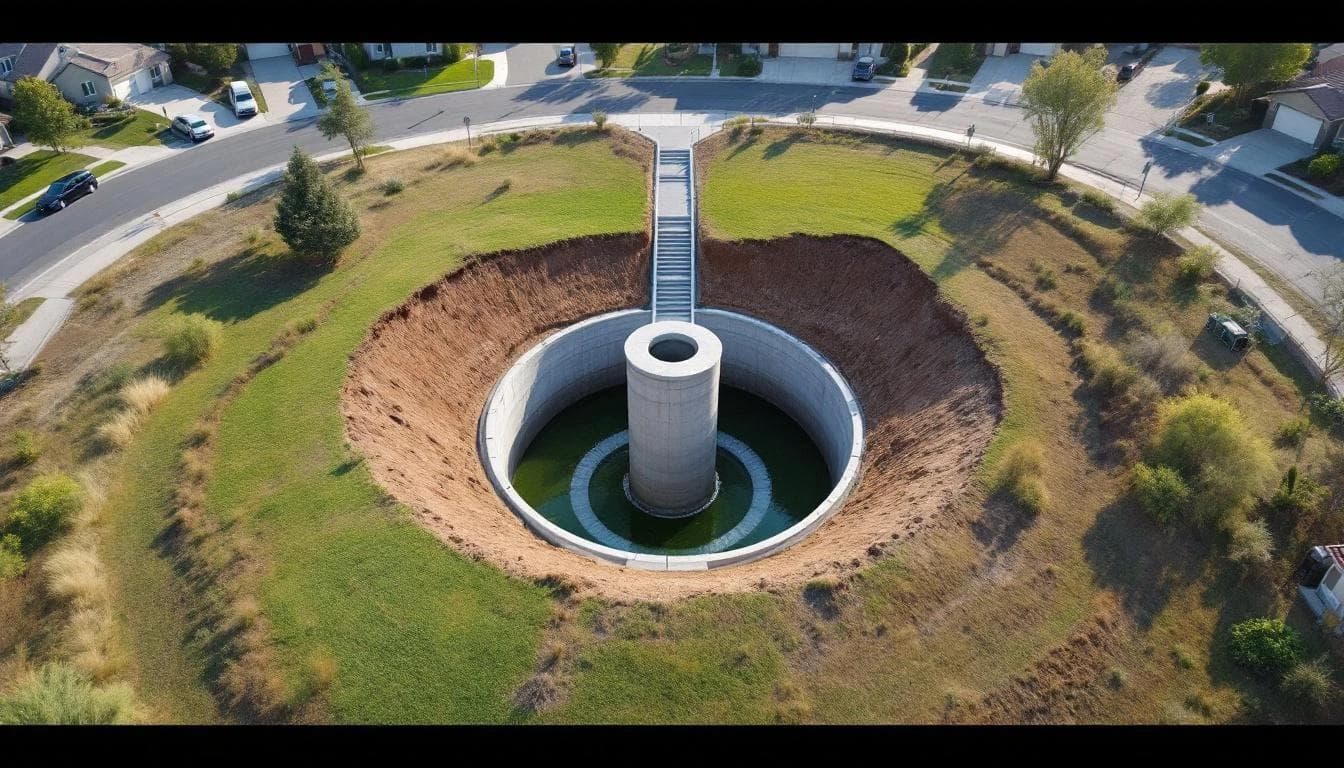 Stormwater detention design using LiDAR for basin sizing