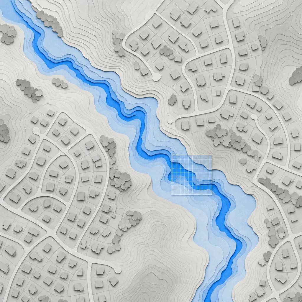 Illustrative image: Outdated FEMA Flood Maps: What a Lidar DEM Can and Can't Fix